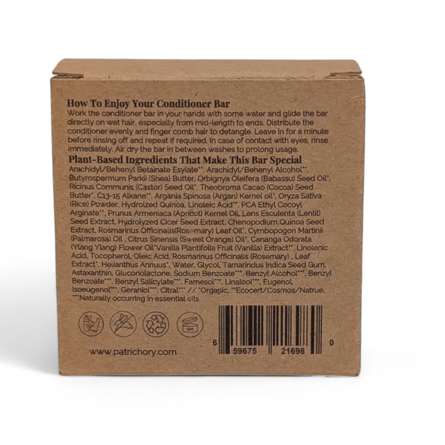 Patrichory Eco-friendly Smooth Operator Conditioner Bar For All Hair Types