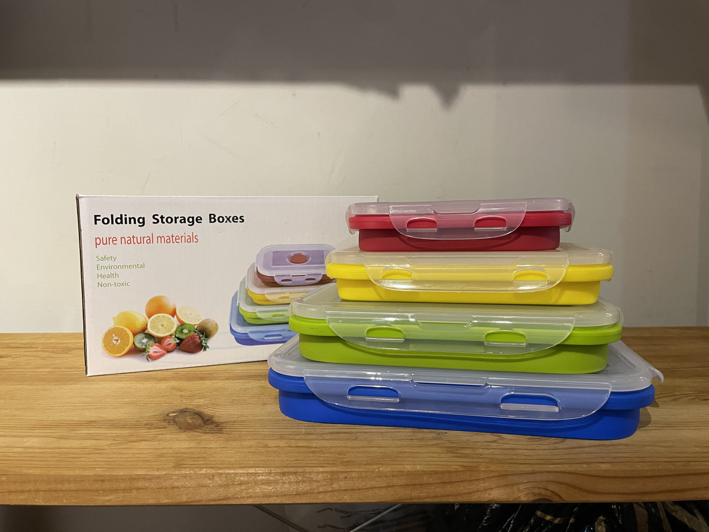 [Bundle Set] 4 Silicone Collapsible Food Containers + Thermal Insulated Lunch Bag | BPA-Free | Space-Saving