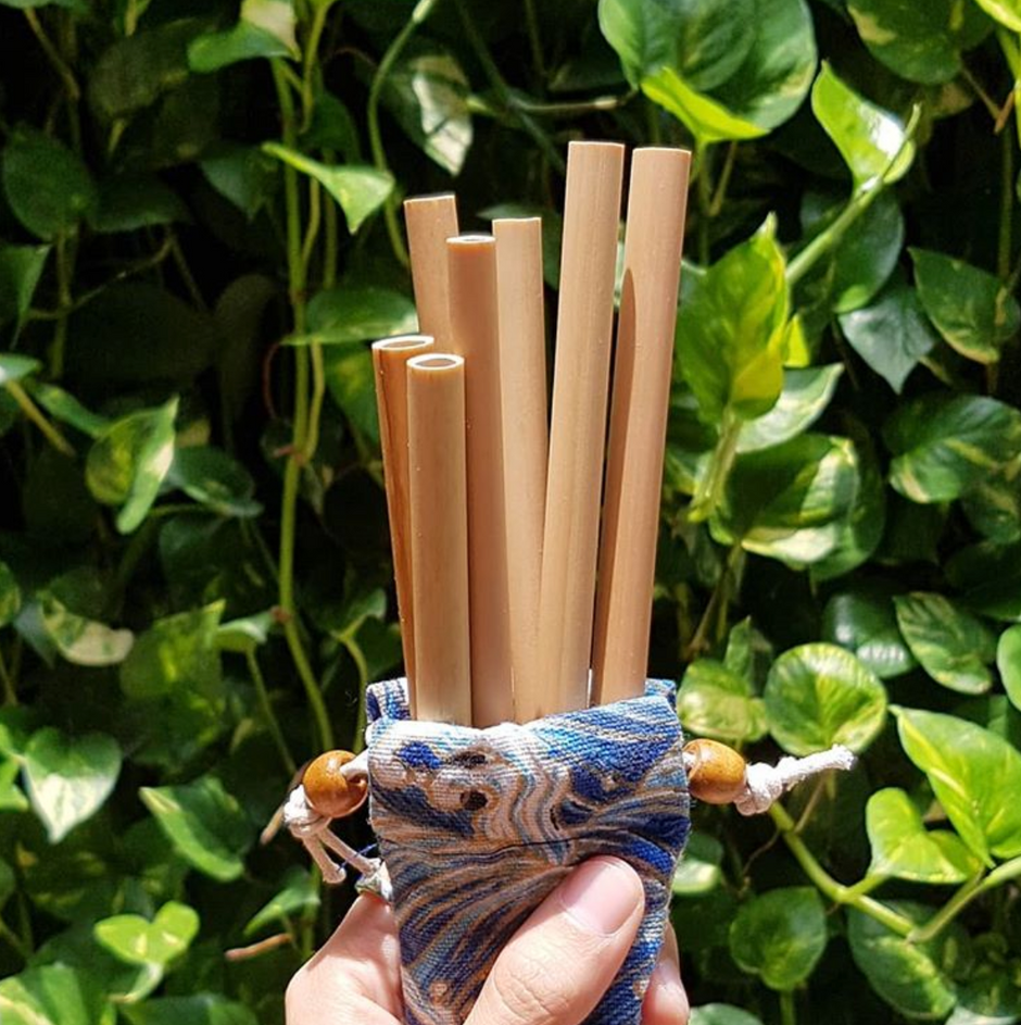Natural Bamboo Drinking Straws – Reusable Eco-Friendly Straws (5 pcs)