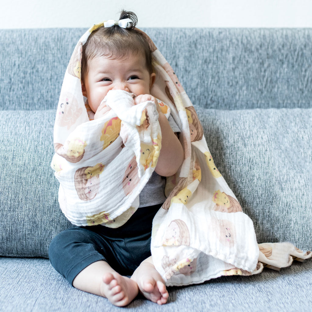 Wee Bean Organic Bamboo Baby Swaddle Blanket - Ultra Soft, Breathable & Extra Large (120x120 cm)