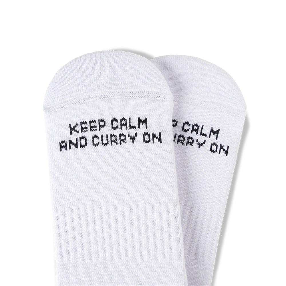 Talking Toes Curry On Athletic Crew Socks