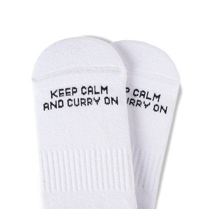 Talking Toes Curry On Athletic Crew Socks