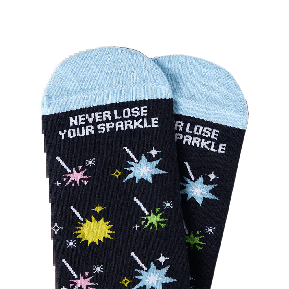 Talking Toes Bright Sparkler Crew Socks