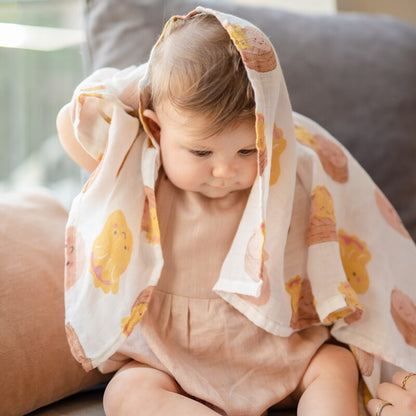 Wee Bean Organic Bamboo Baby Swaddle Blanket - Ultra Soft, Breathable & Extra Large (120x120 cm)