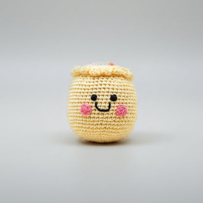 Wee Bean Organic Cotton Siu Mai Rattle Doll - Soft Sensory Doll for Newborns