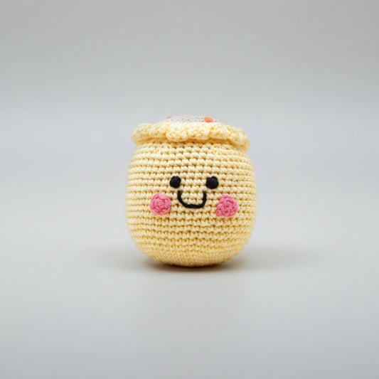 Wee Bean Organic Cotton Siu Mai Rattle Doll - Soft Sensory Doll for Newborns