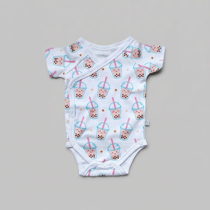 Wee Bean Organic Cotton Baby Onesie (Boba) - Soft Breathable Stretch Bodysuit for Newborns