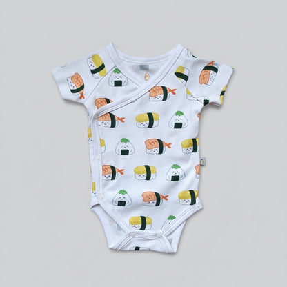 Wee Bean Organic Cotton Baby Onesie (Sushi) - Ultra Soft, Breathable & Stretchy Bodysuit