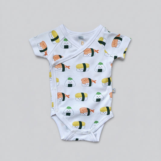 Wee Bean Organic Cotton Baby Onesie (Sushi) - Ultra Soft, Breathable & Stretchy Bodysuit