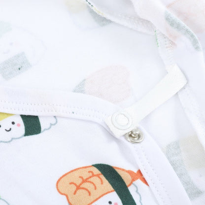 Wee Bean Organic Cotton Baby Onesie (Sushi) - Ultra Soft, Breathable & Stretchy Bodysuit