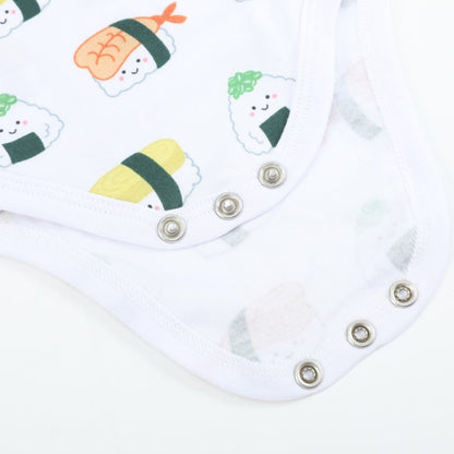 Wee Bean Organic Cotton Baby Onesie (Sushi) - Ultra Soft, Breathable & Stretchy Bodysuit