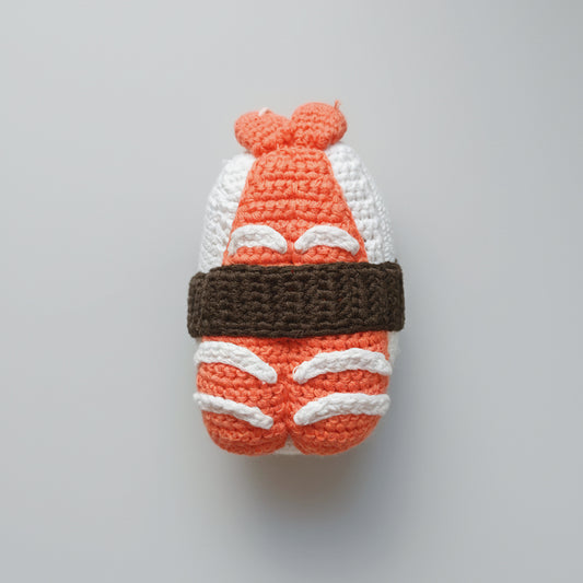Wee Bean Organic Cotton Crochet Rattle Doll - Soft Sensory Toy for Newborns