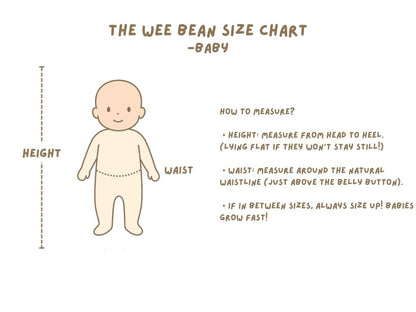 Wee Bean Organic Cotton Baby Onesie (Dim Sum) - Ultra Soft, Breathable & Stretchy Bodysuit for 0–18 Months