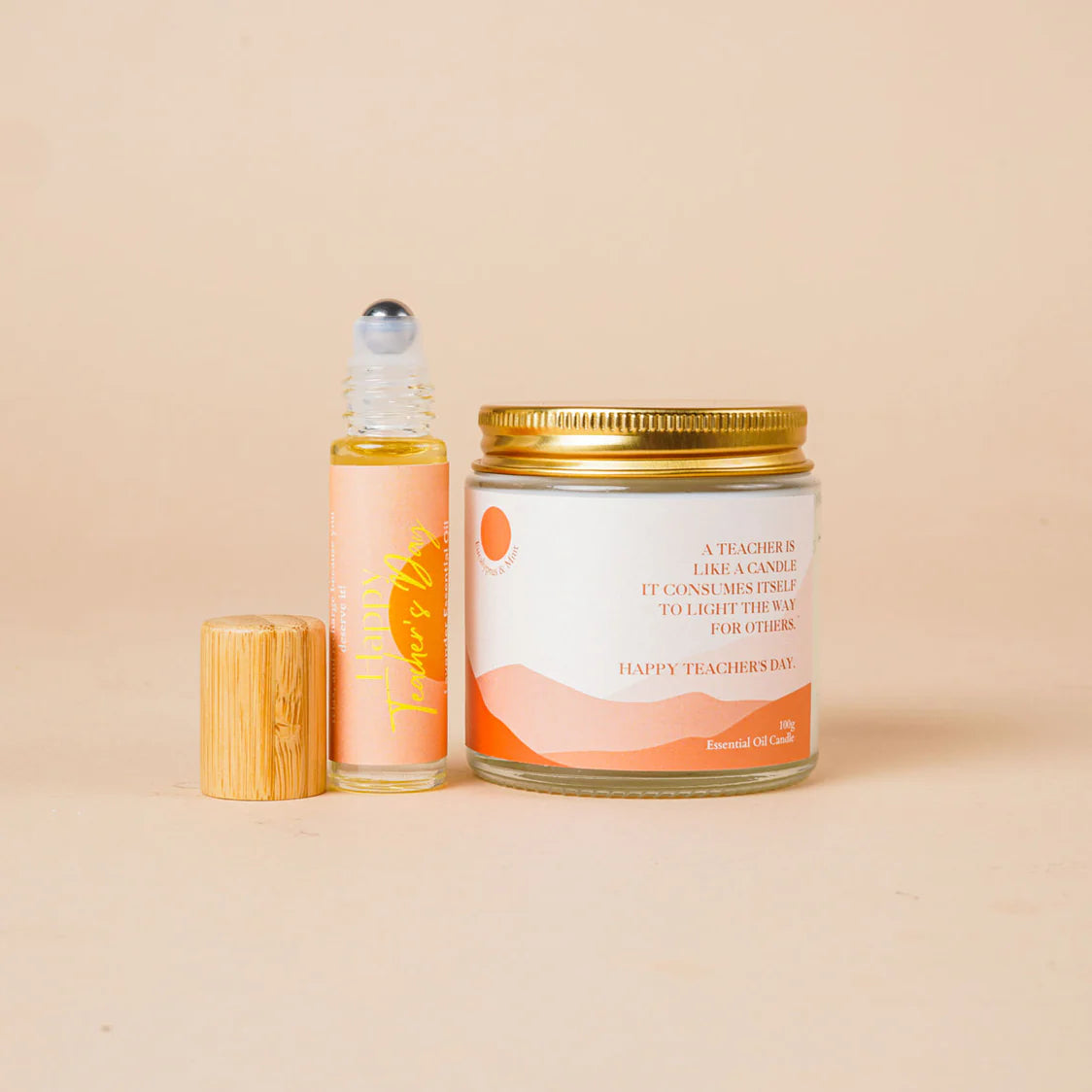 Innerfyre Teacher’s Day Gift - Candle + Roll-on Perfume Bundle