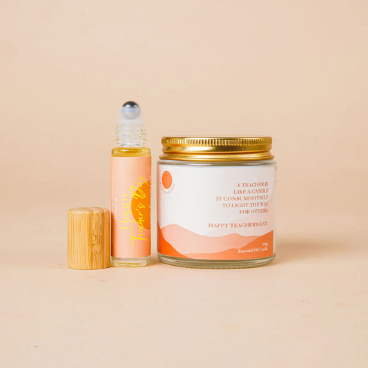 Innerfyre Teacher’s Day Gift - Candle + Roll-on Perfume Bundle