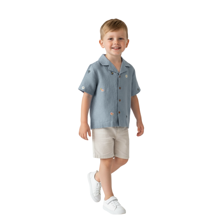 The Purestitch Bird and Bees Linen Shirt