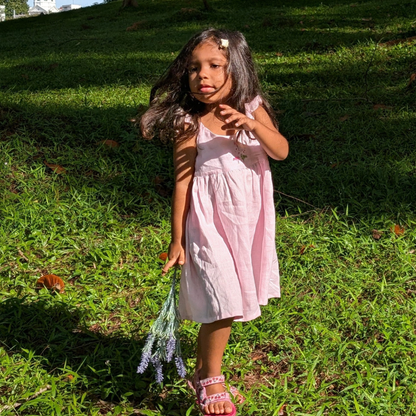 The Purestitch Dewy Pink Bird Dress