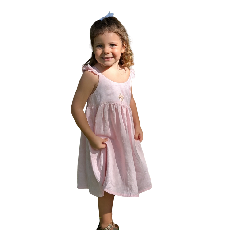 The Purestitch Dewy Pink Drop Dress