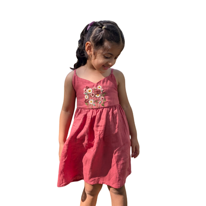 The Purestitch Salmon Floral Dreams Dress