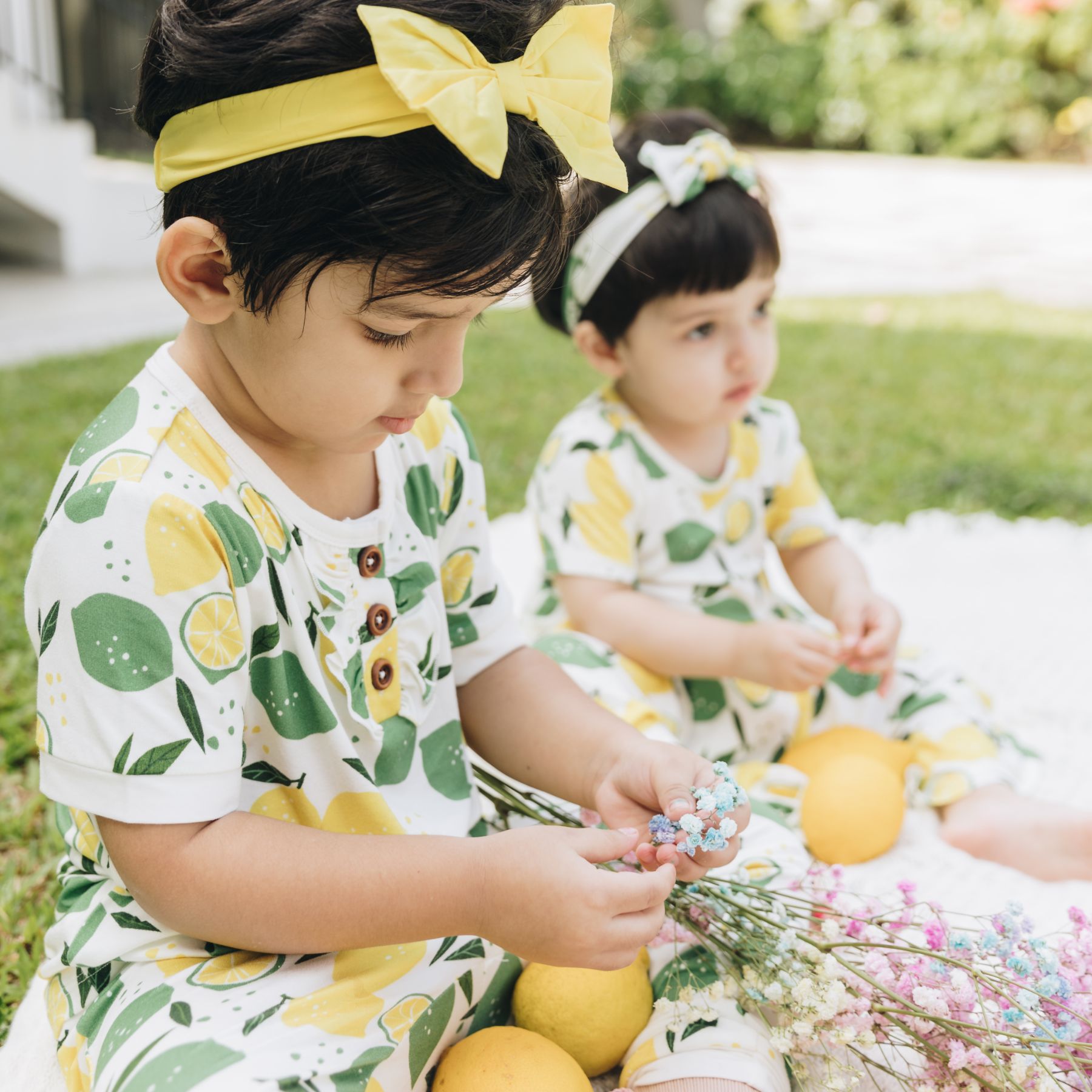 Lemon Angel PJ Set | kids Fashion | The Green Collective SG