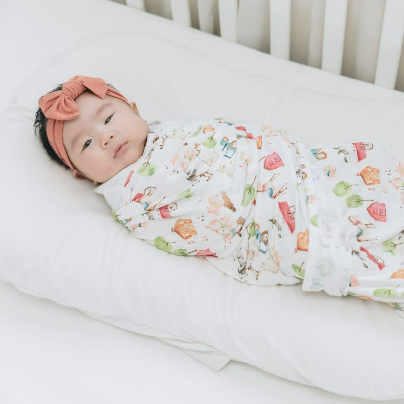 Farm Buddies Swaddle and Hat Set | kids Fashion | The Green Collective SG
