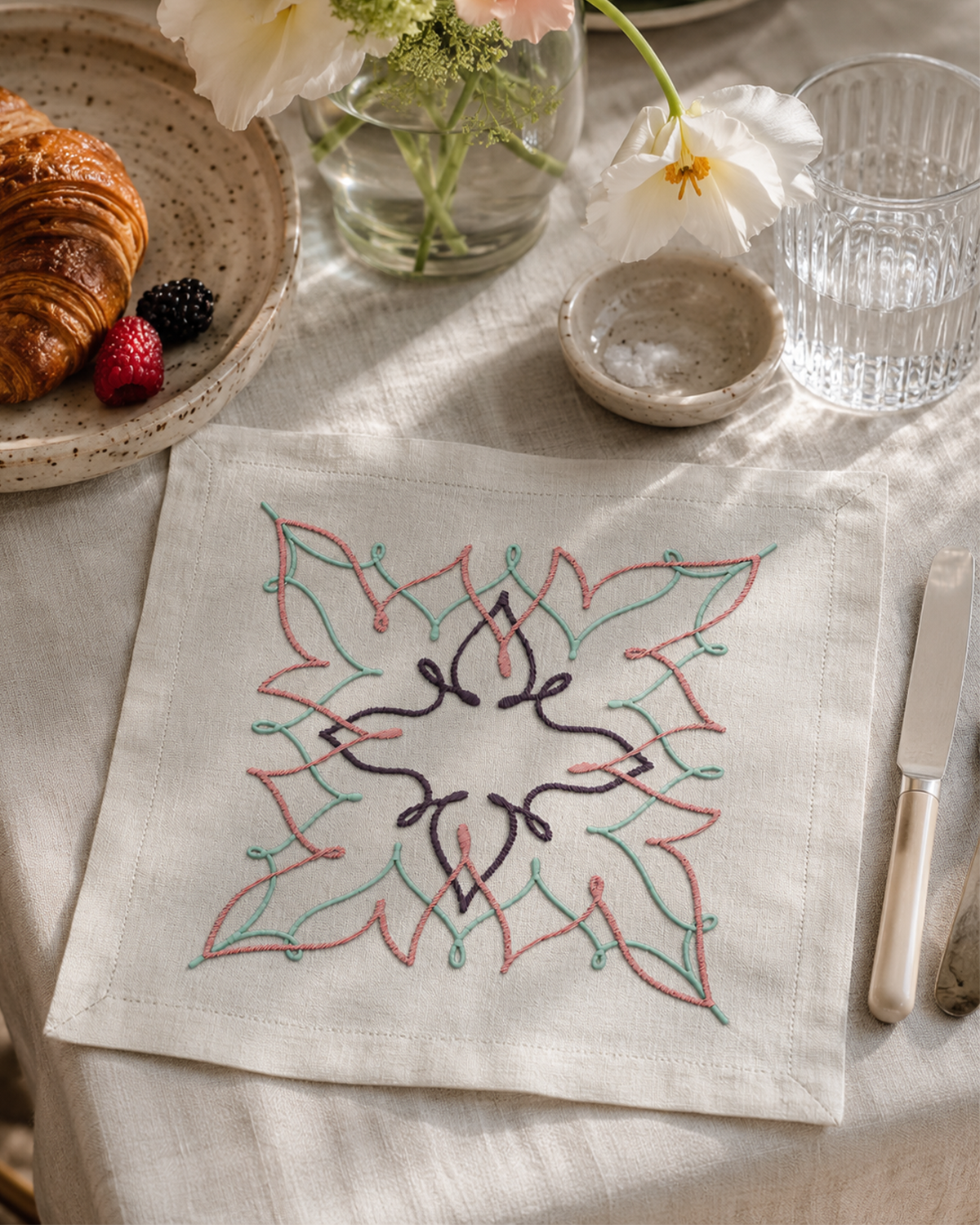 The Mosaique Rambat Cocktail Napkin by Meja - Set of 2