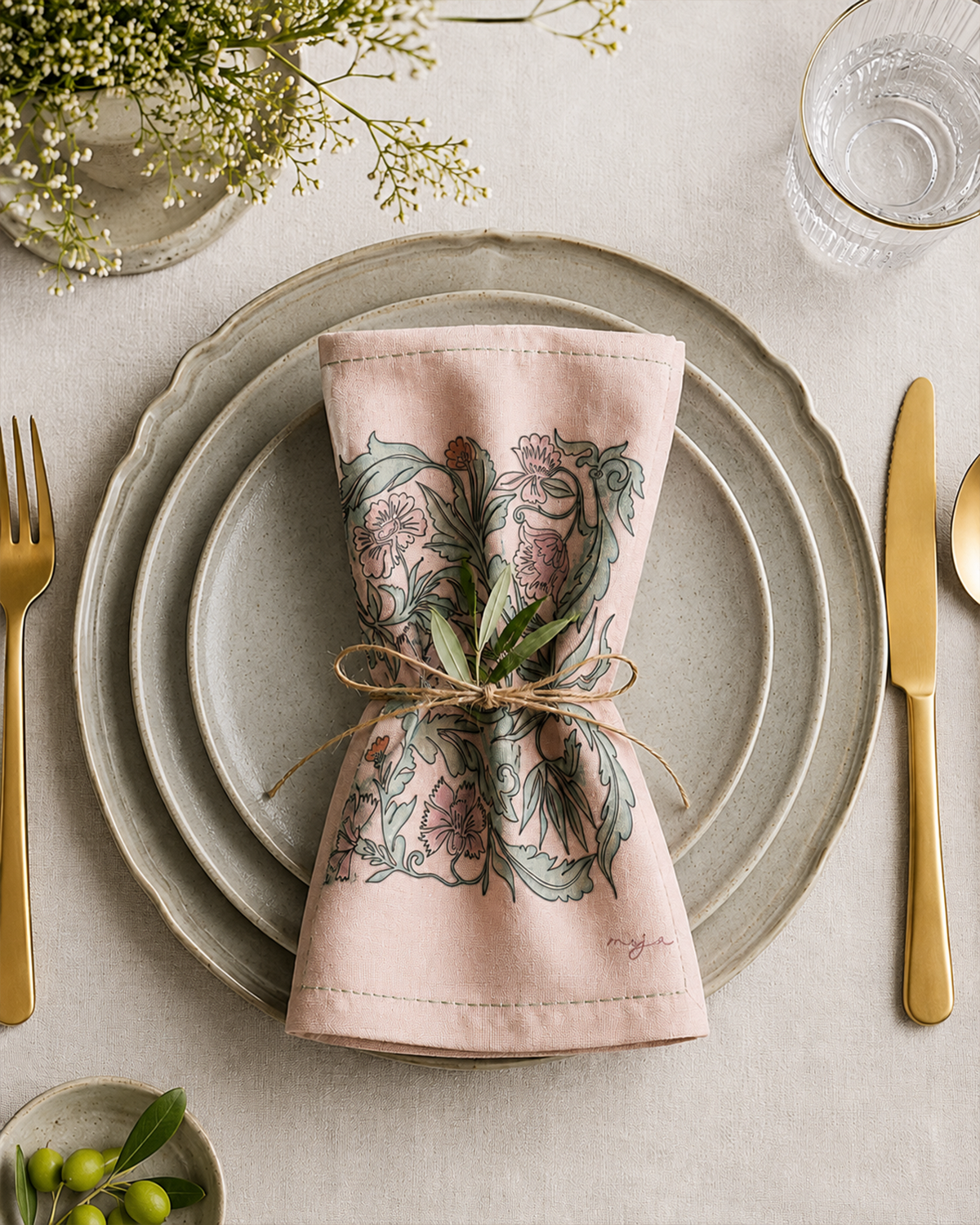 The Mosaique Table Napkin By Meja - Set of 2
