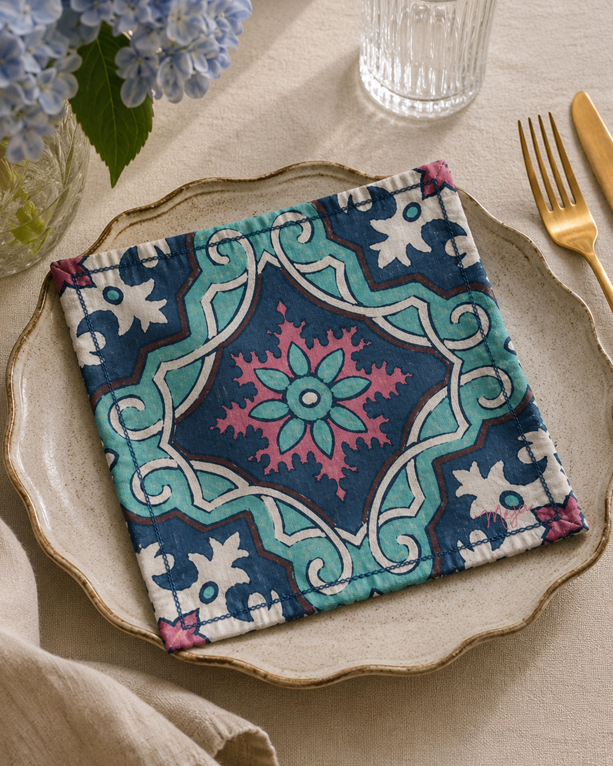 The Mosaique Table Napkin By Meja - Set of 2