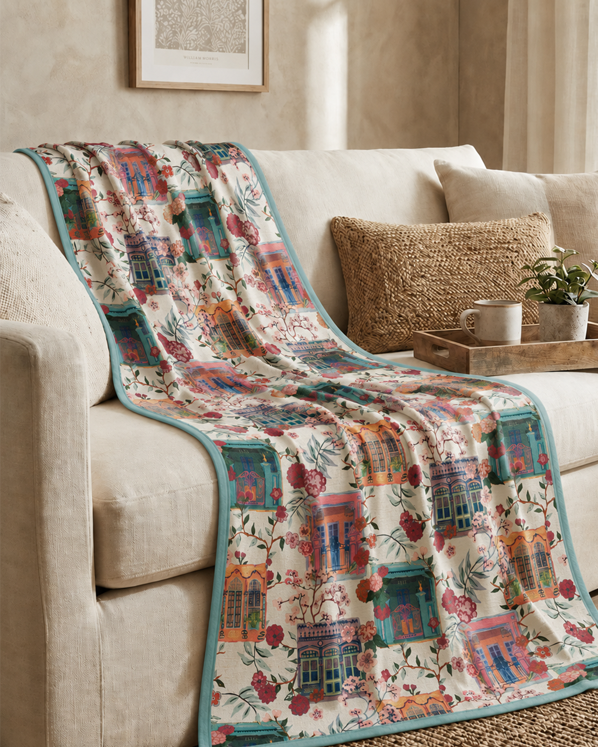 The Mosaique Taman Nyonya Throw by Meja