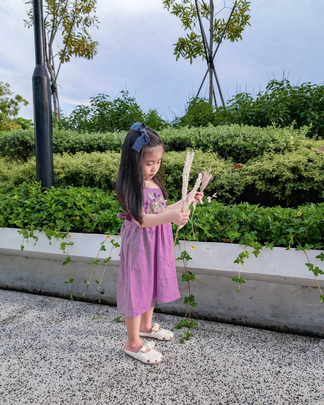 The Purestitch Lavender Bloom Dress for Girls