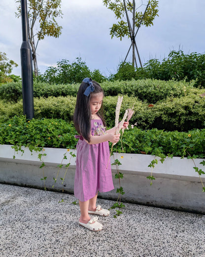 The Purestitch Lavender Bloom Dress for Girls