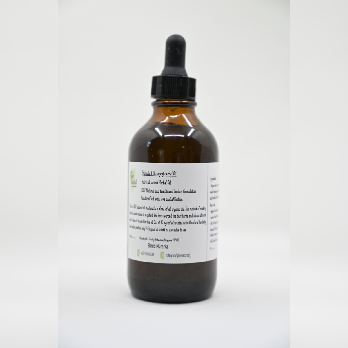 Glownatureal Triphala & Bhringraj Hair Fall Control Oil