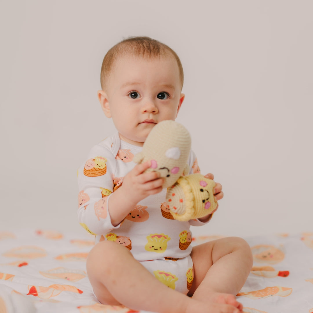 Wee Bean Little Essentials Baby Gift Set (Dim Sum) - Gentle, Organic & Perfect for Sensitive Skin