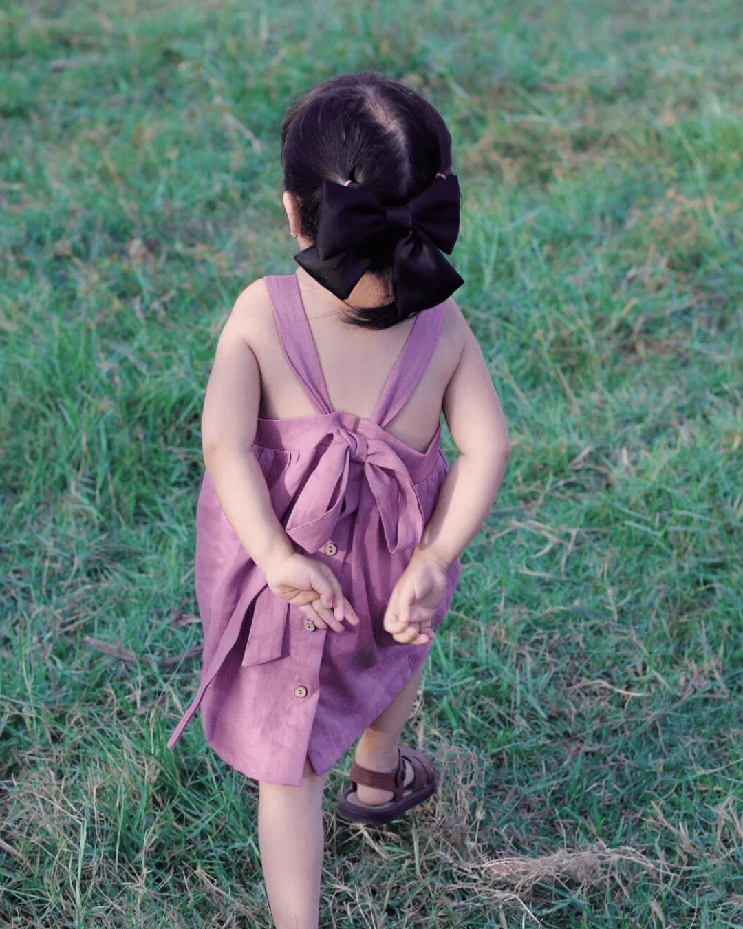 The Purestitch Lavender Bloom Dress for Girls
