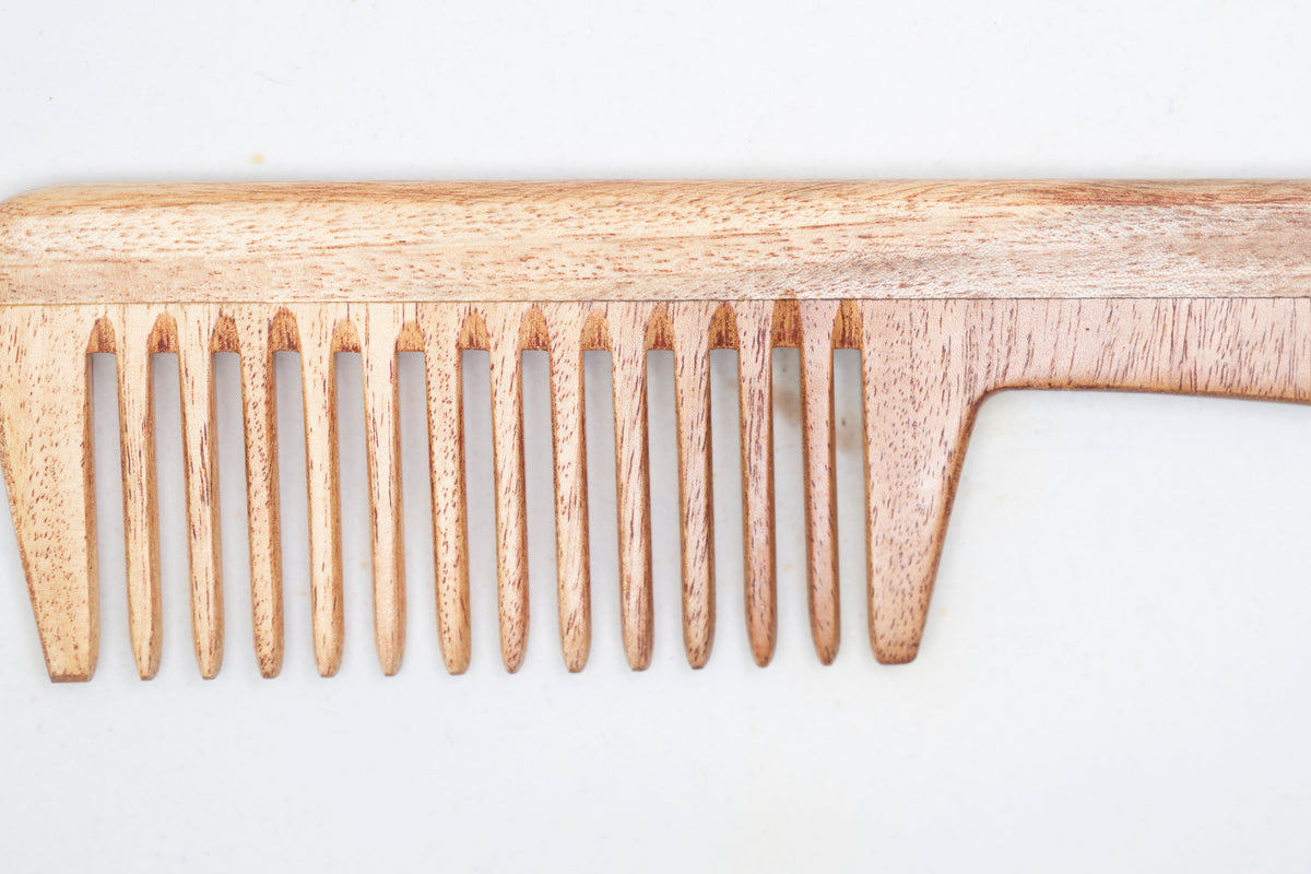 Glownatureal Handmade Detangling Neem Wood Comb