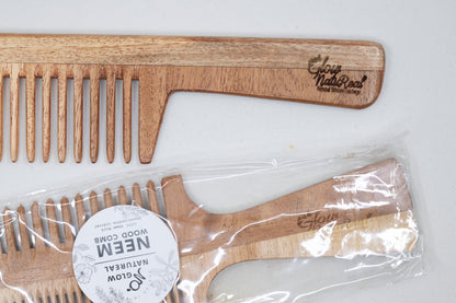 Glownatureal Handmade Detangling Neem Wood Comb