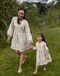 The Purestitch Whimsy Blossom Neutral Shirt for Girls & Mom