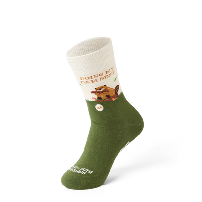 Talking Toes Best Beaver Crew Socks