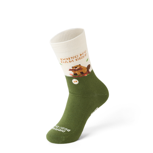Talking Toes Best Beaver Crew Socks