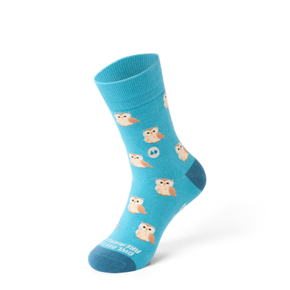 Talking Toes Owl Be Okay Crew Socks