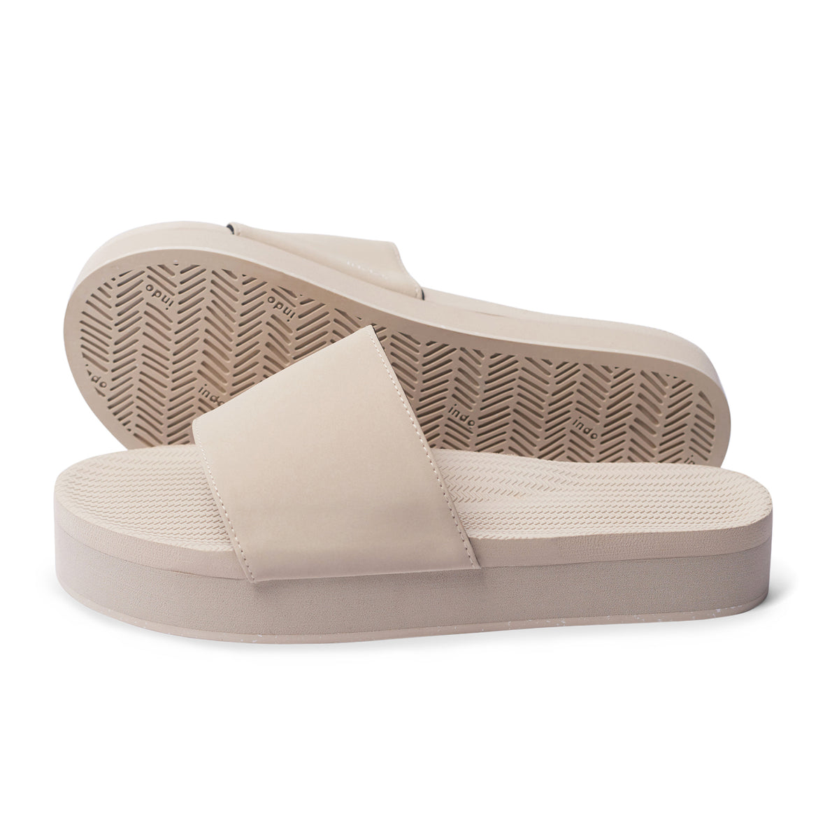 Indosole Women's Slide Platform Sneaker Sole / Sea Salt