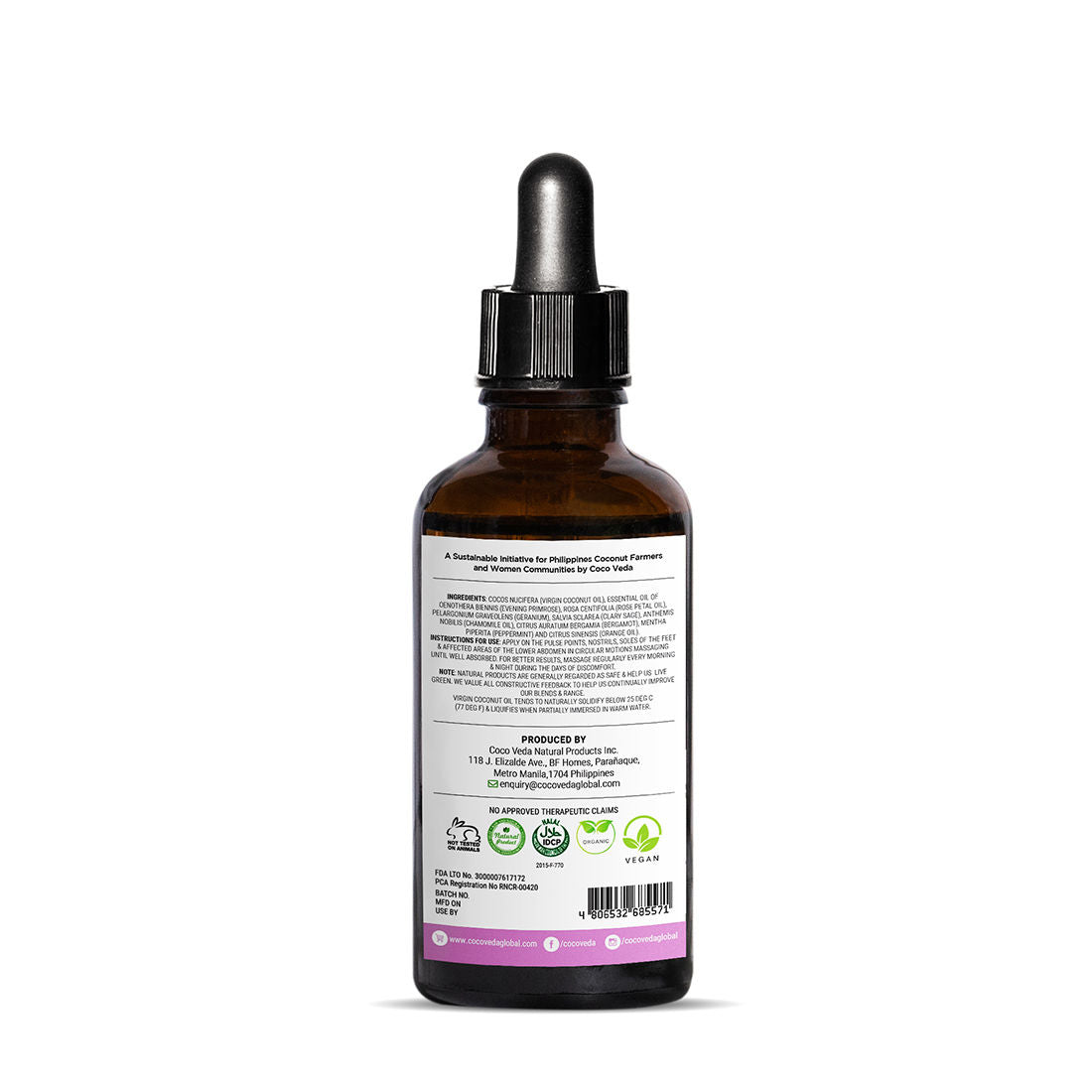 Coco Veda Coco Fem Balance Massage Oil | Skincare Oils | The Green Collective SG