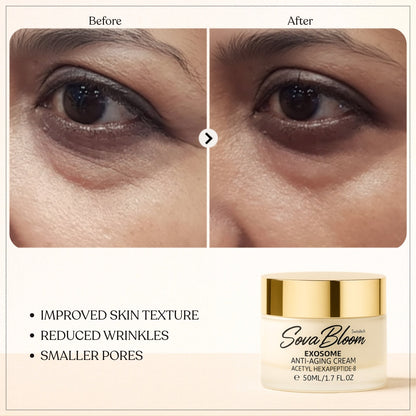 SovaBloom Exosome Anti-Aging Cream – Deep Cellular Repair Face Moisturizer for Wrinkles, Elasticity & Skin Brightening – 50ml