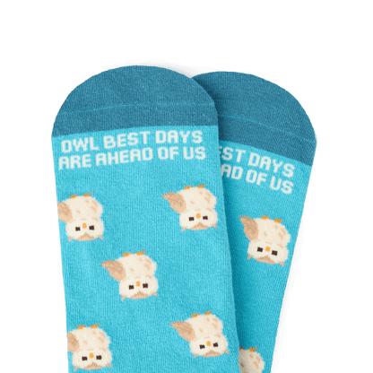 Talking Toes Owl Be Okay Crew Socks