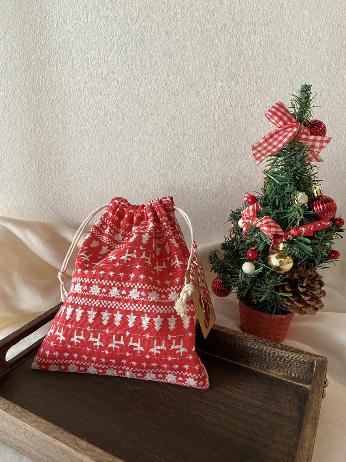 X'mas Gift Pouch - Red (Small)