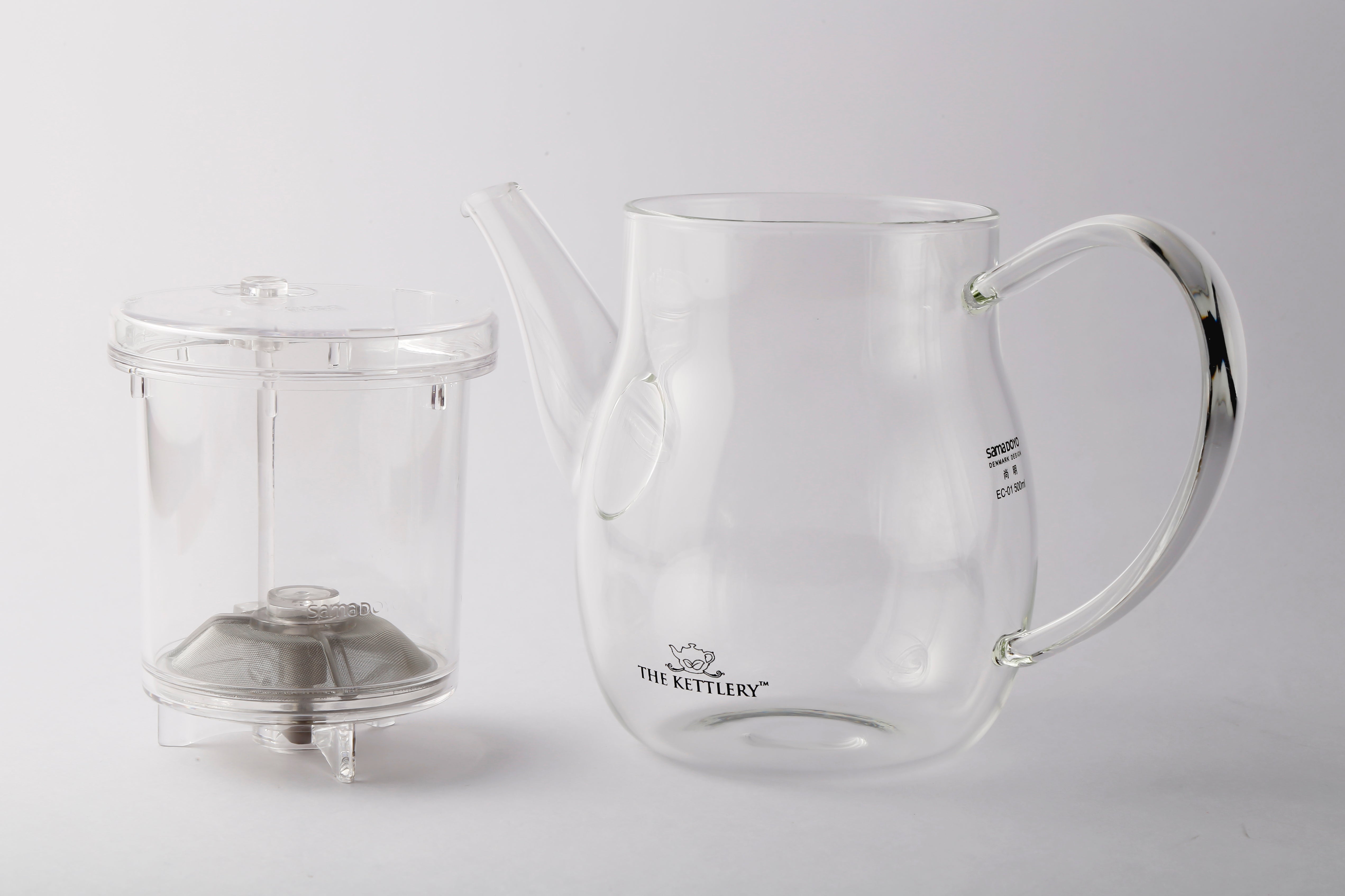 The Kettlery Zion Tea Kettle with Clear Infuser, 400 ml, Herbal Tea Maker