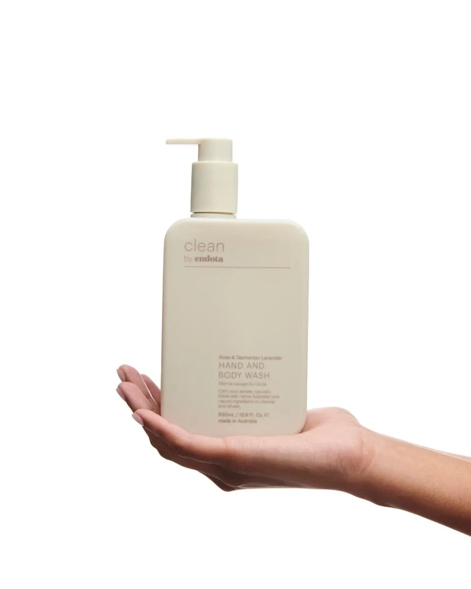 CLEAN by endota Rose & Tasmanian Lavender Hand & Body Wash 500ml | Bodycare | The Green Collective SG