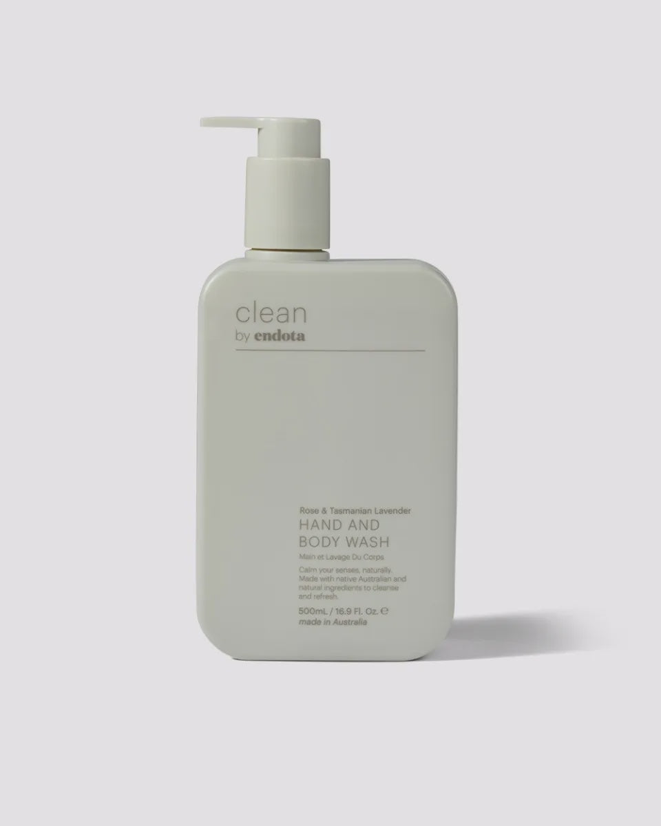 CLEAN by endota Rose & Tasmanian Lavender Hand & Body Wash 500ml