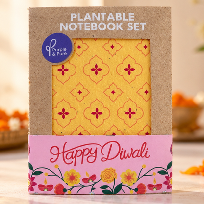 Purple & Pure Plantable Notebook Set – Diwali Edition