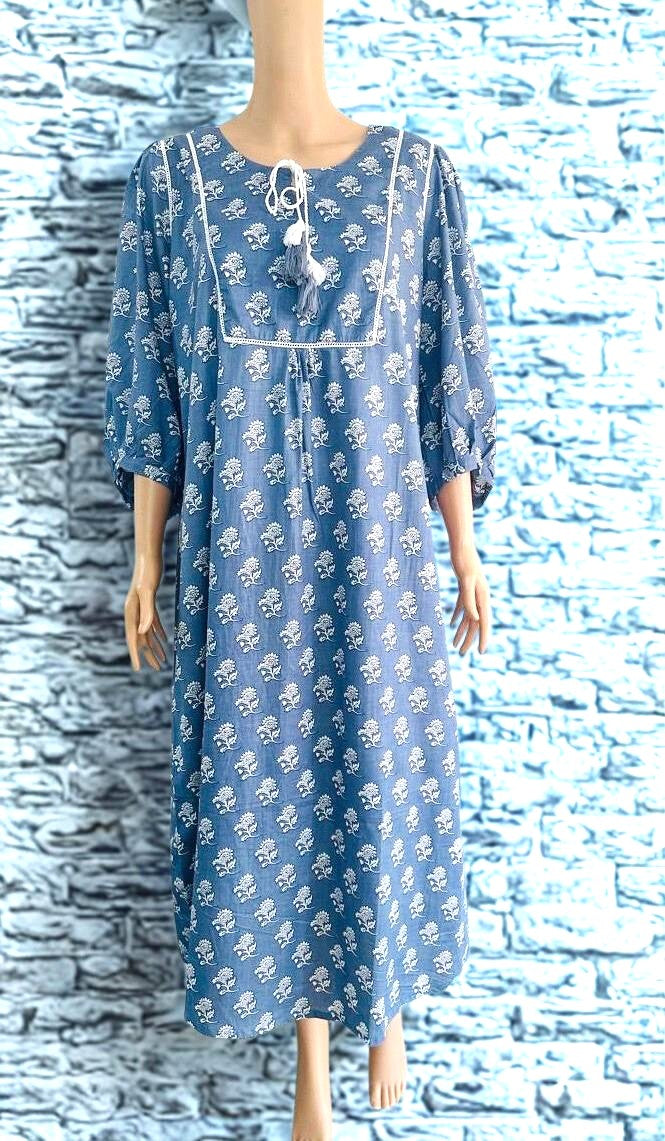ViryaByUrbi Cotton Dress - Dark Grey